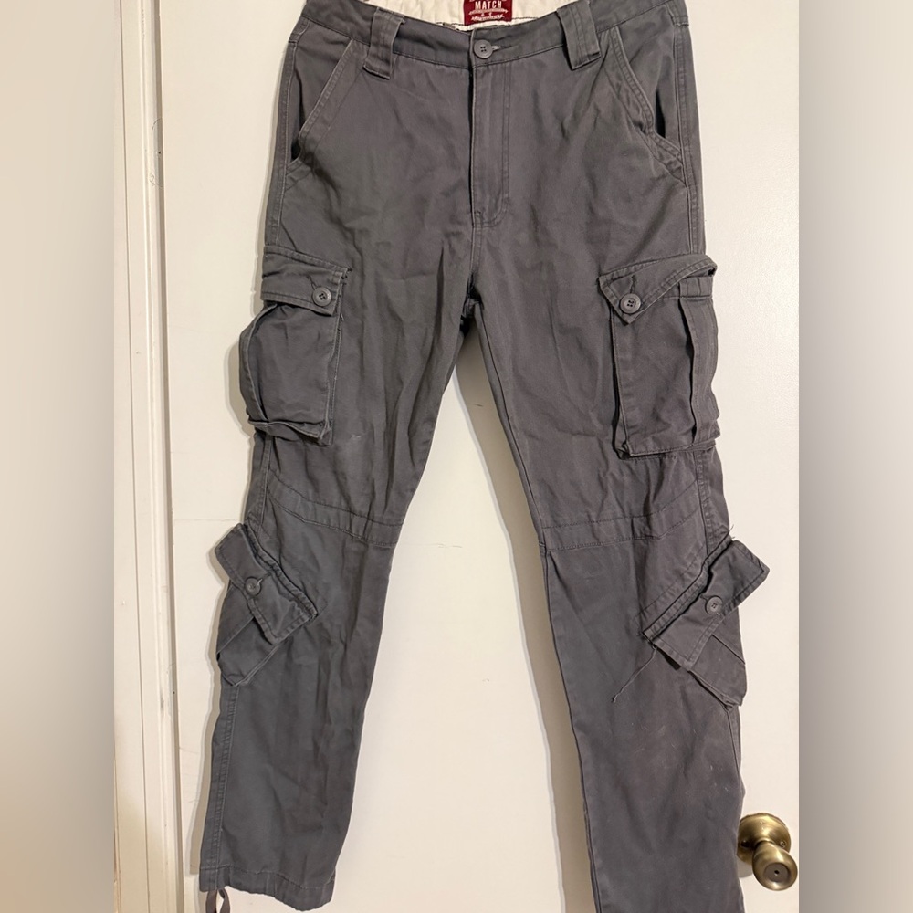Match Men's Charcoal Cargo Pants